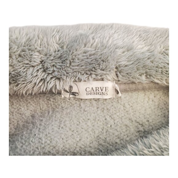 CARVE DESIGNS SZ XL Roley Cowl Soft Cozy Sherpa Pull-over Jacket in Thyme - Picture 7 of 9
